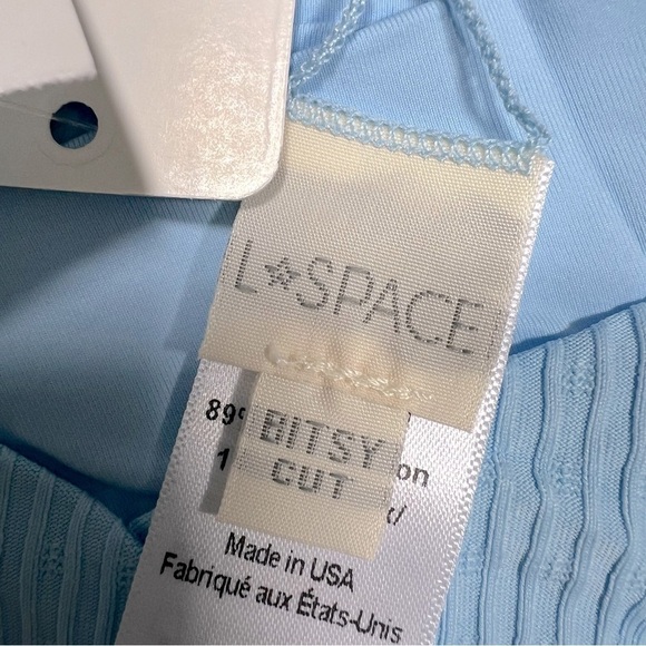 L*Space | Pointelle Rib Court Bitsy Bottom In Sky Blue | S - Picture 10 of 13